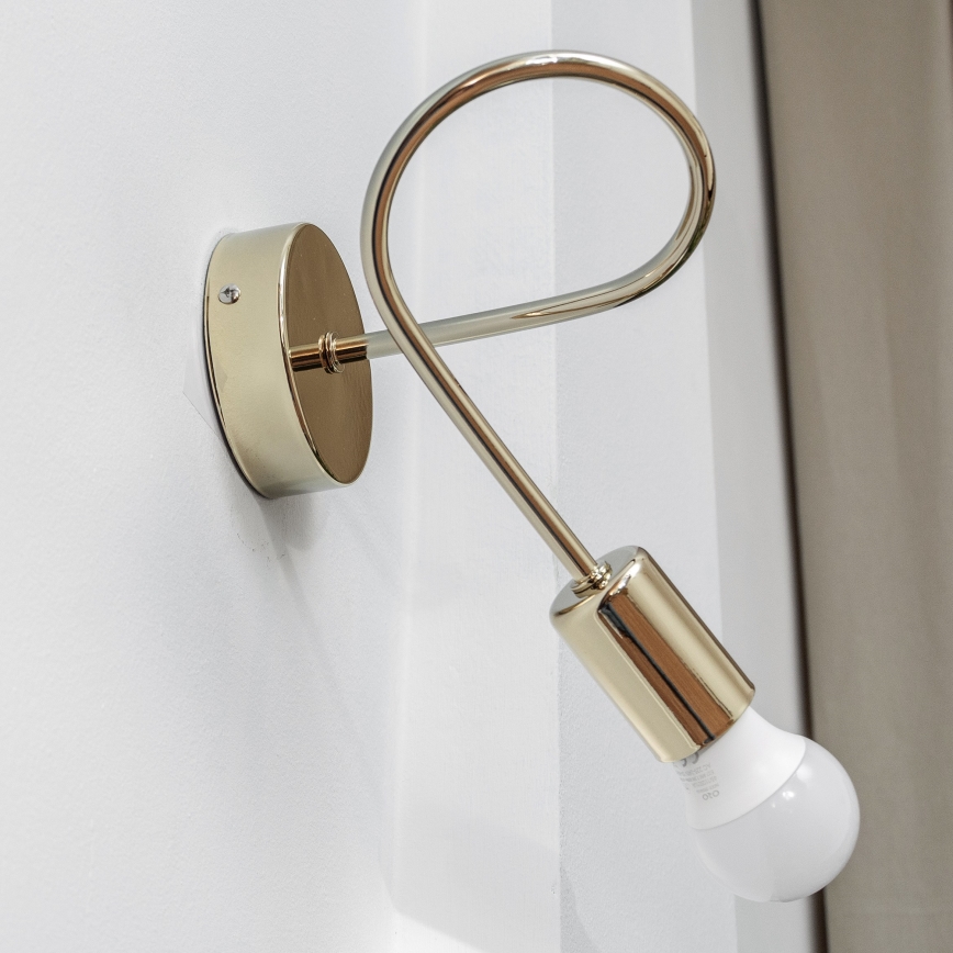 Sienas lampa OXFORD 1xE27/15W/230V zelta krāsā