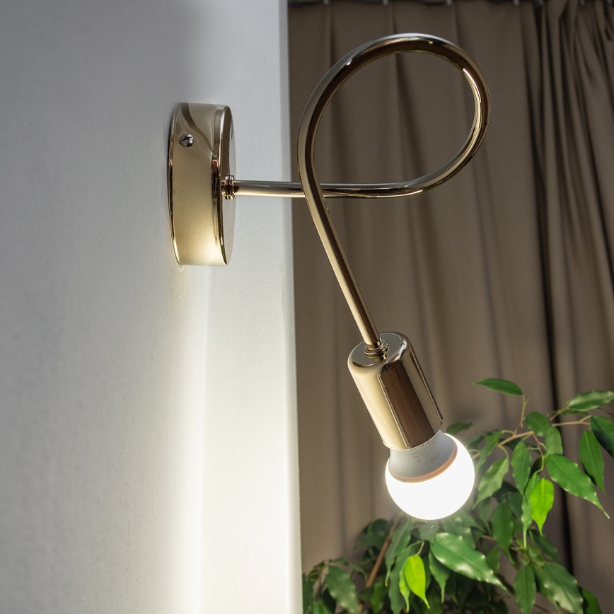 Sienas lampa OXFORD 1xE27/15W/230V zelta krāsā