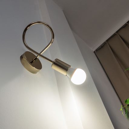 Sienas lampa OXFORD 1xE27/15W/230V zelta krāsā