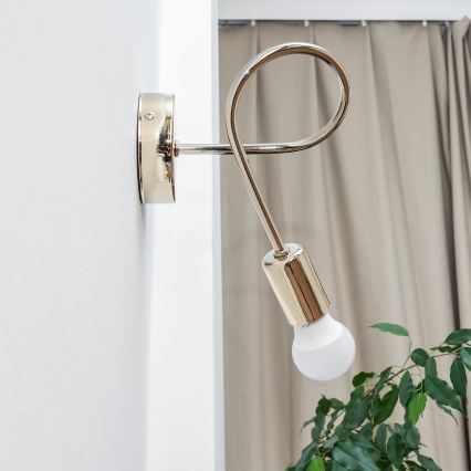 Sienas lampa OXFORD 1xE27/15W/230V zelta krāsā