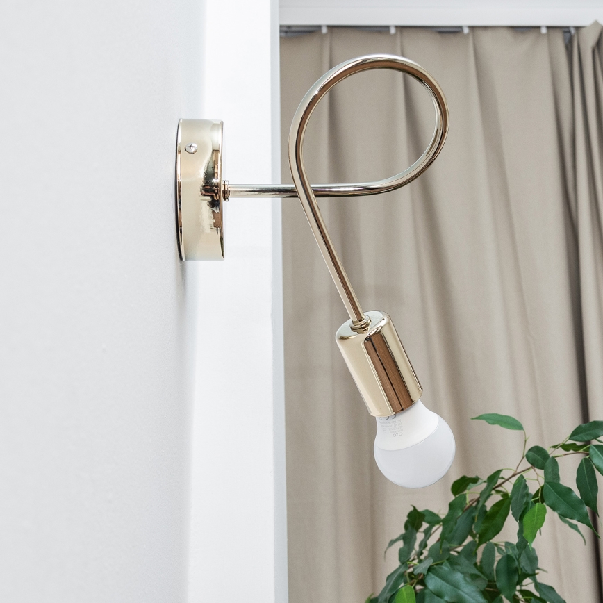 Sienas lampa OXFORD 1xE27/15W/230V zelta krāsā