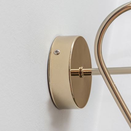 Sienas lampa OXFORD 1xE27/15W/230V zelta krāsā