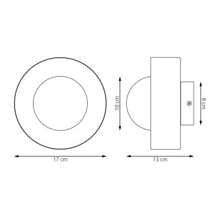 Sienas lampa OZZY 1xG9/8W/230V balta