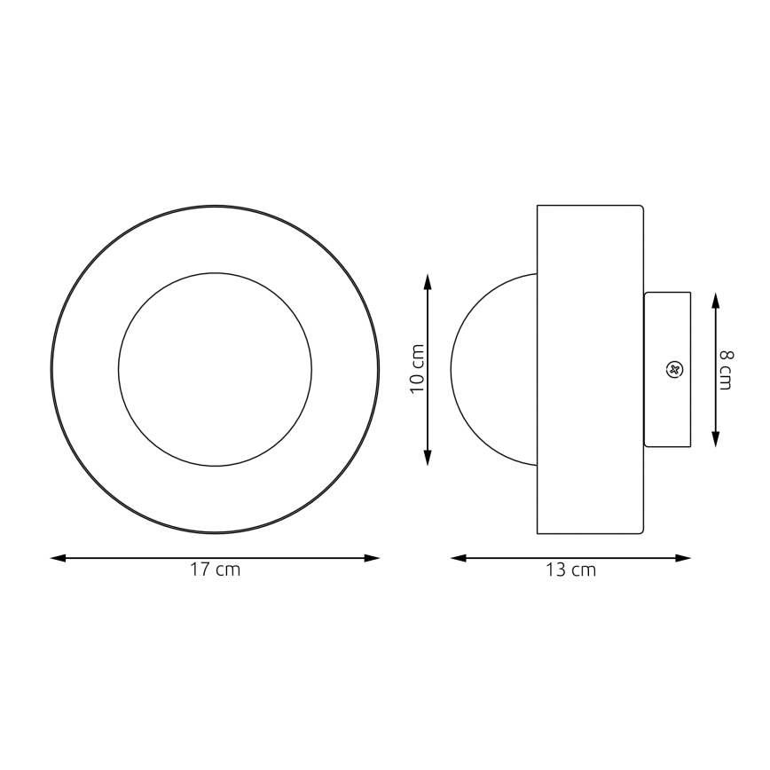 Sienas lampa OZZY 1xG9/8W/230V balta