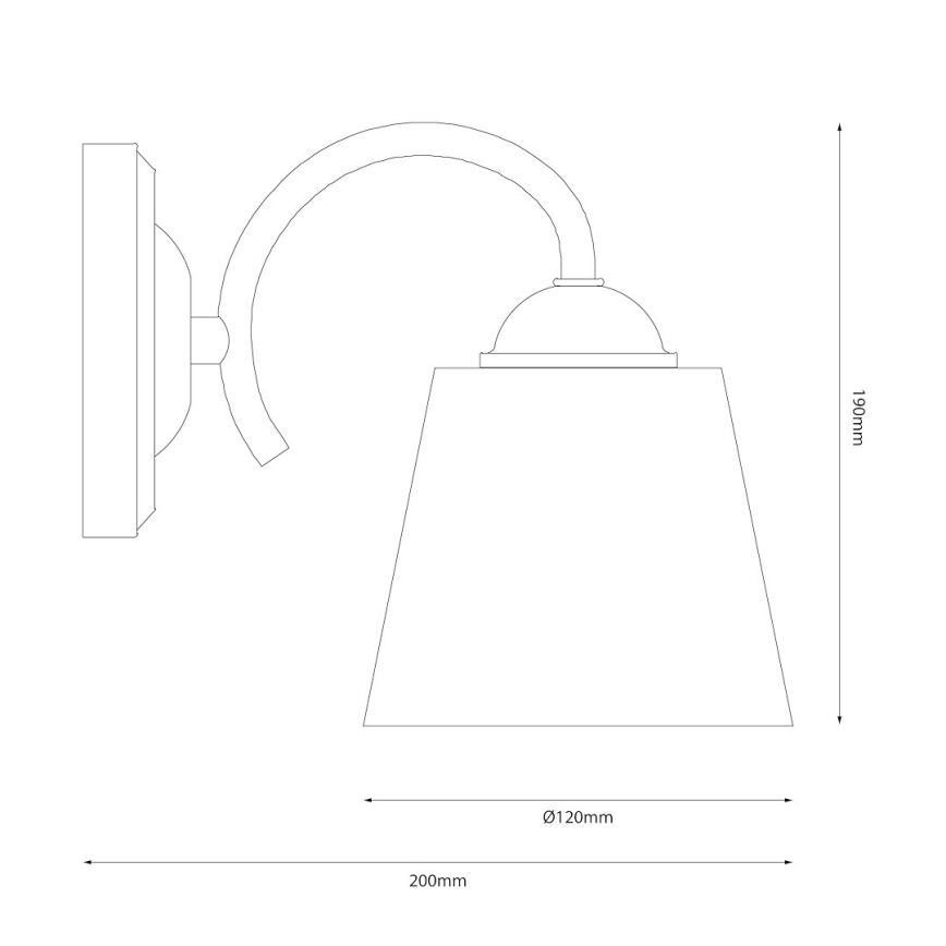Sienas lampa PAFOS 1xE27/15W/230V melna