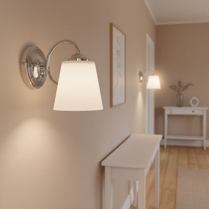 Sienas lampa PAFOS 1xE27/15W/230V spīdīgs hroms