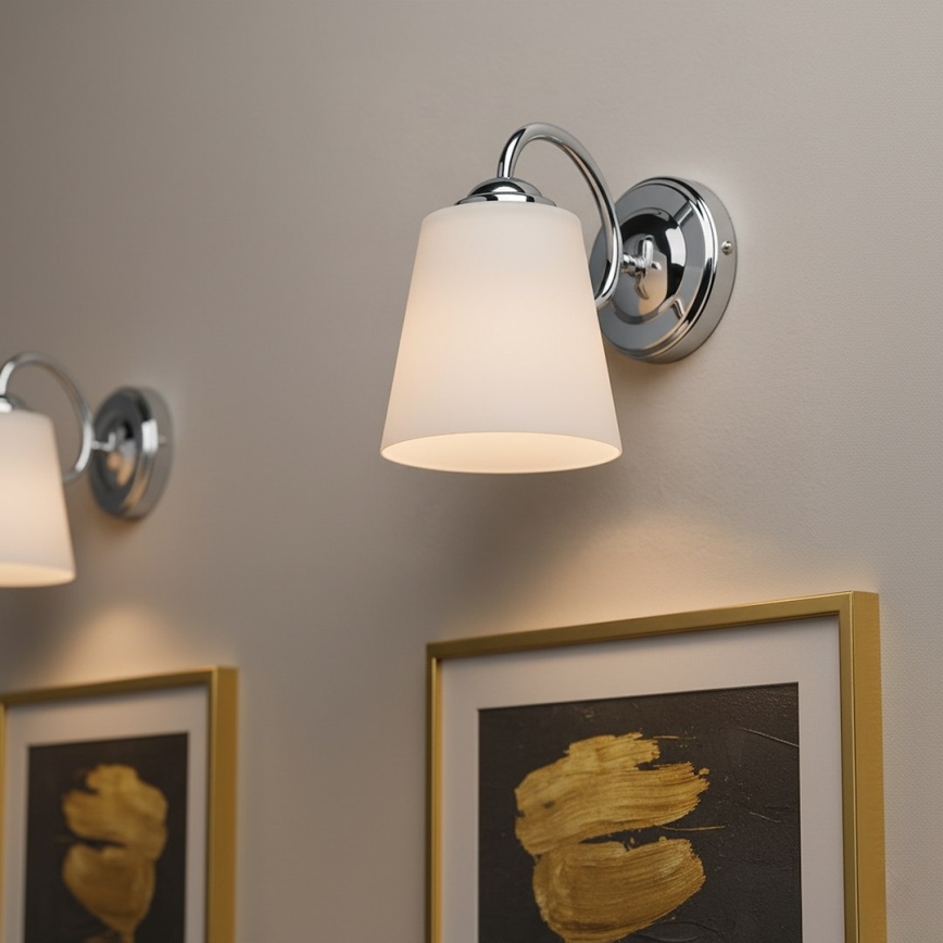 Sienas lampa PAFOS 1xE27/15W/230V spīdīgs hroms