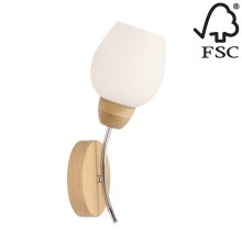 Sienas lampa PARMA 1xE27/60W/230V ozols - FSC sertifikāts