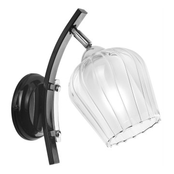 Sienas lampa PAULA 1xE27/60W/230V melna