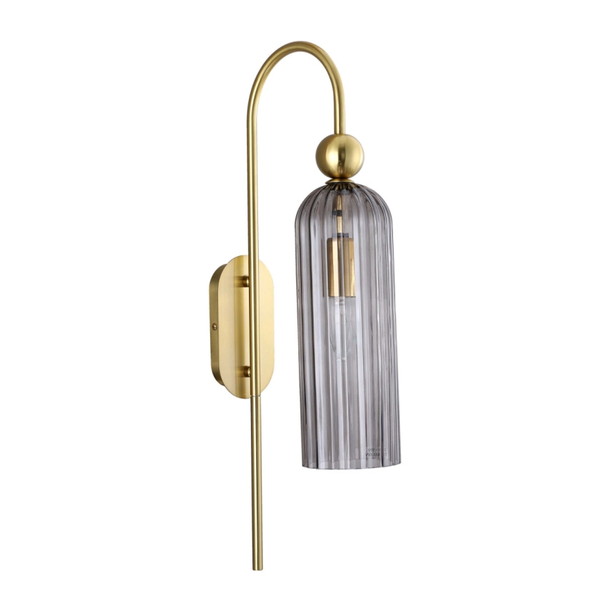 Sienas lampa PIEGA 1xE14/40W/230V misiņš/dūmotā melna