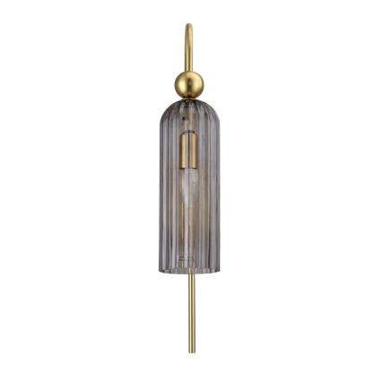 Sienas lampa PIEGA 1xE14/40W/230V misiņš/dūmotā melna