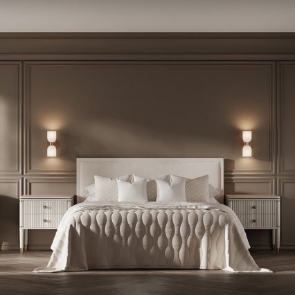 Sienas lampa PIEGA 2xE14/10W/230V misiņš/balta