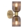 Sienas lampa PIEGA 2xE14/10W/230V misiņš/dūmota melna
