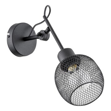 Sienas lampa POLO 1xE27/15W/230V melna