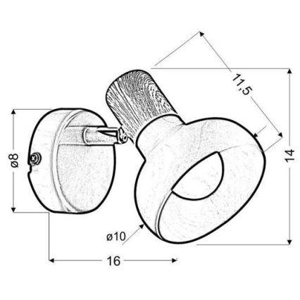 Sienas lampa PUERTO 1xE14/40W/230V
