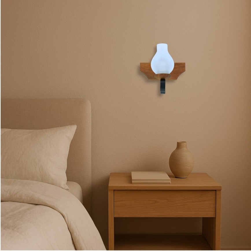Sienas lampa QUEEN 1xE14/40W/230V dižskābardis - FSC sertificēts