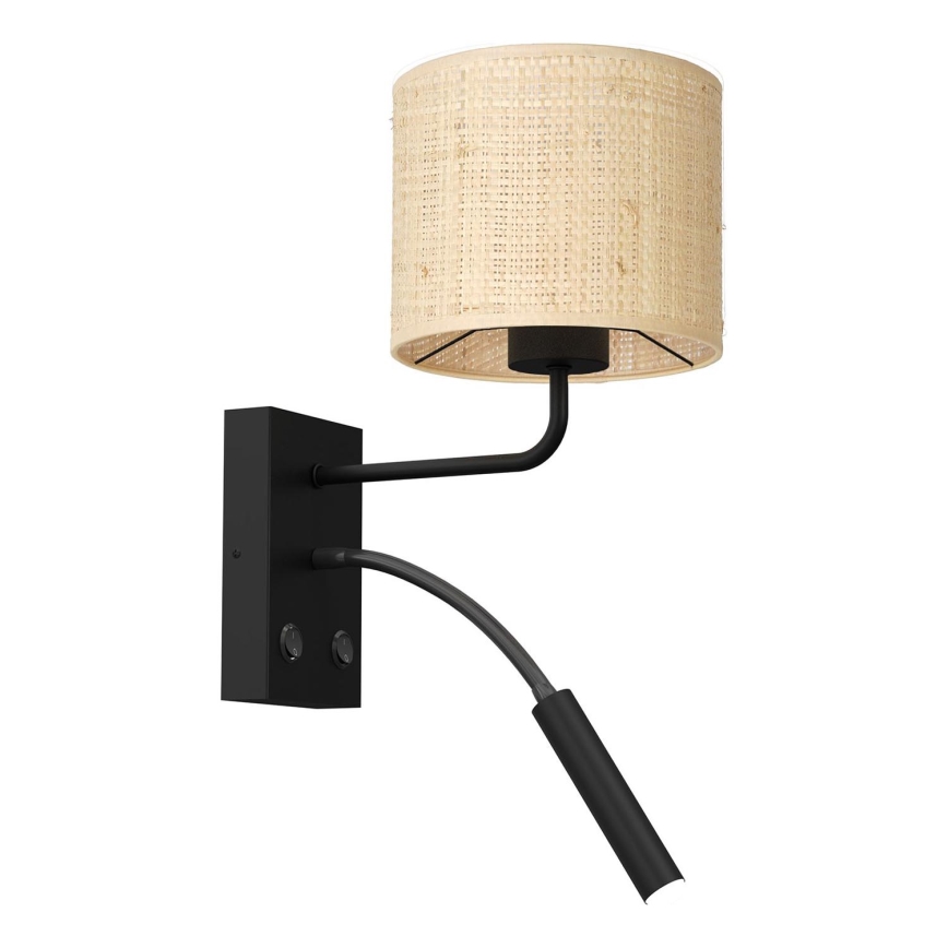 Sienas lampa RATTAN 1xE27/60W+1xG9/8W/230V rotanga