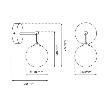 Sienas lampa REFLEX 1xE14/40W/230V