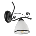 Sienas lampa RETRO 1xE27/60W/230V melna/balta