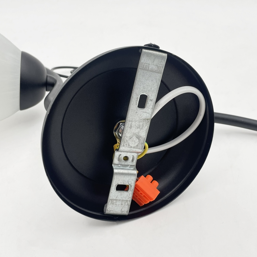 Sienas lampa RETRO 1xE27/60W/230V melna/balta