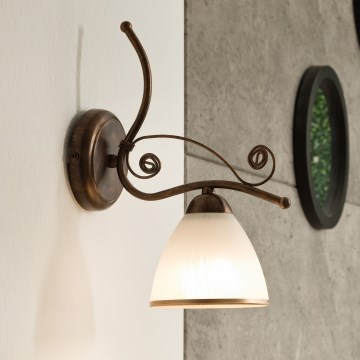 Sienas lampa RETRO II 1xE27/60W/230V bronzas patina