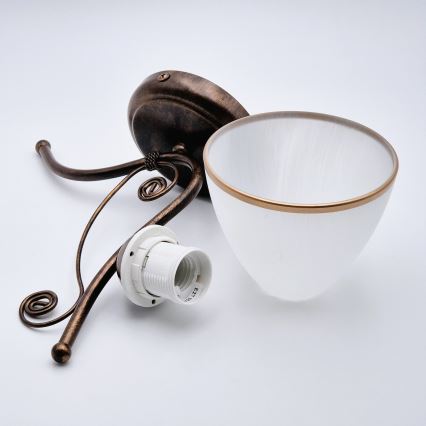 Sienas lampa RETRO II 1xE27/60W/230V bronzas patina