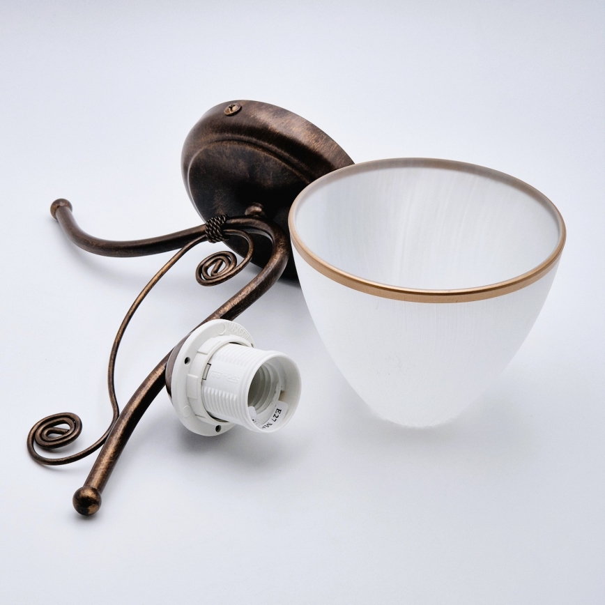 Sienas lampa RETRO II 1xE27/60W/230V bronzas patina