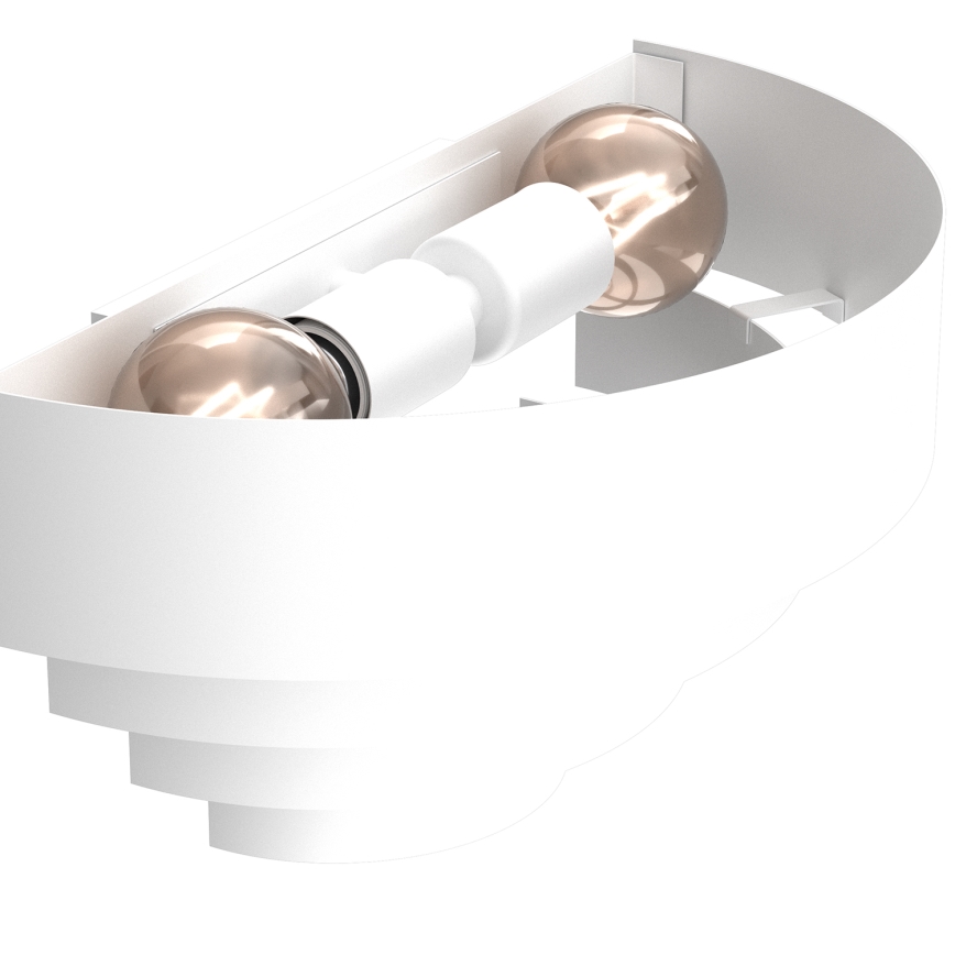 Sienas lampa RINGS 2xE27/15W/230V balta