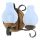 Sienas lampa ROATA 2xE14/40W/230V dižskābardis - FSC sertificēts