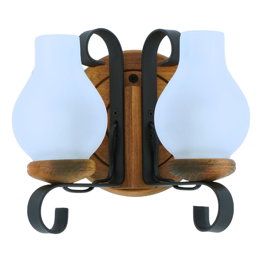 Sienas lampa ROATA 2xE14/40W/230V dižskābardis - FSC sertificēts