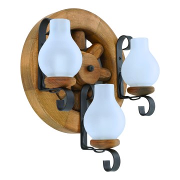 Sienas lampa ROATA 3xE14/40W/230V dižskābardis - FSC sertificēts