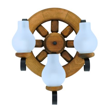 Sienas lampa ROATA 3xE14/40W/230V dižskābardis - FSC sertificēts