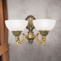 Sienas lampa ROCCA 2xE27/60W/230V bronza/balta