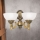 Sienas lampa ROCCA 2xE27/60W/230V bronza/balta