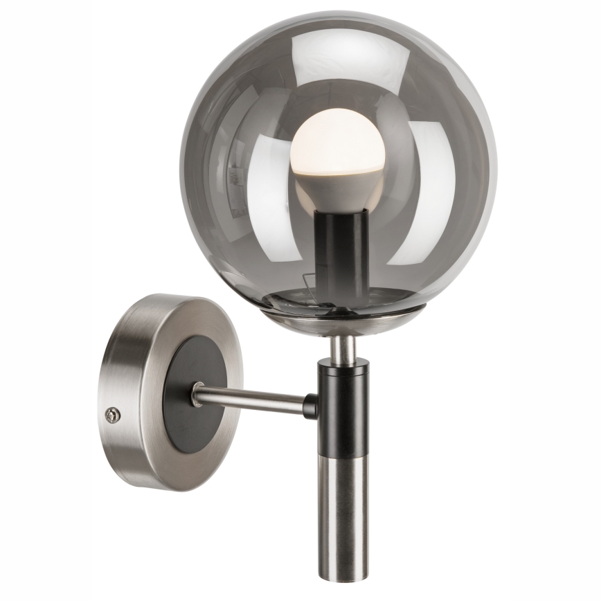 Sienas lampa ROLLO 1xE14/5W/230V matēts hroms/dūmakains