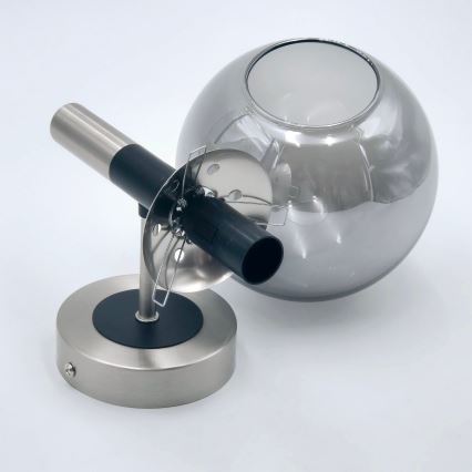 Sienas lampa ROLLO 1xE14/5W/230V matēts hroms/dūmakains