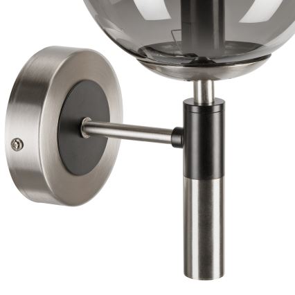 Sienas lampa ROLLO 1xE14/5W/230V matēts hroms/dūmakains