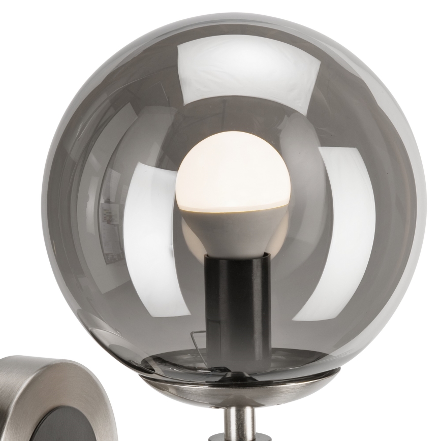 Sienas lampa ROLLO 1xE14/5W/230V matēts hroms/dūmakains