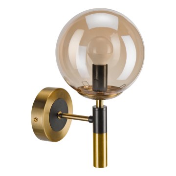Sienas lampa ROLLO 1xE14/5W/230V zelta/dūmakains bēša