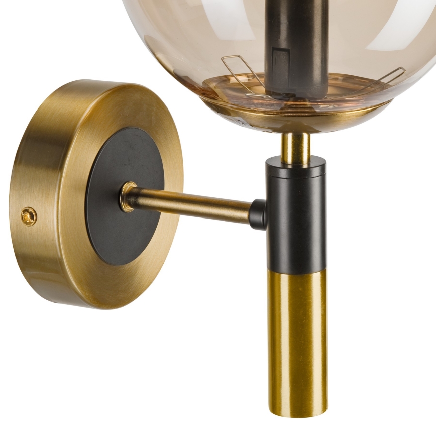 Sienas lampa ROLLO 1xE14/5W/230V zelta/dūmakains bēša