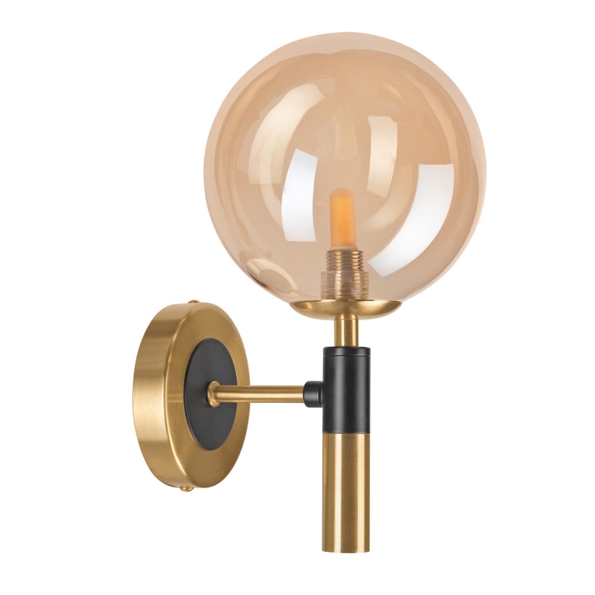 Sienas lampa ROLLO 1xG9/5W/230V zelta/dūmakains bēša