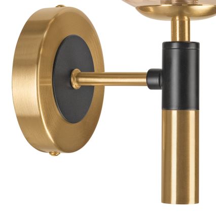 Sienas lampa ROLLO 1xG9/5W/230V zelta/dūmakains bēša