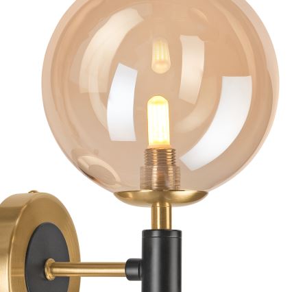 Sienas lampa ROLLO 1xG9/5W/230V zelta/dūmakains bēša