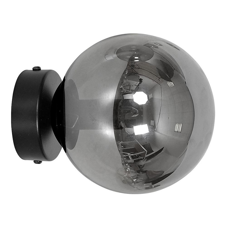 Sienas lampa ROSSI 1xE14/10W/230V melna/pelēka