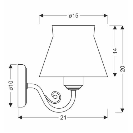 Sienas lampa ROSSINI 1xE27/40W/230V