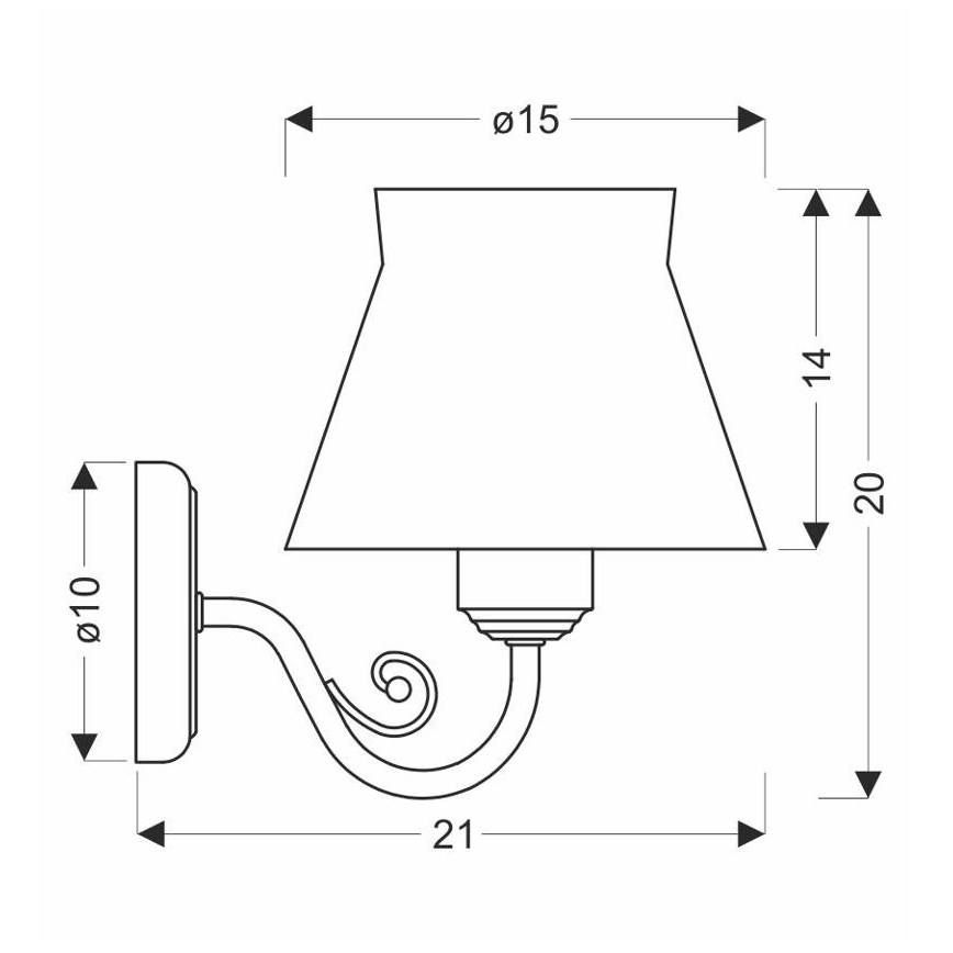 Sienas lampa ROSSINI 1xE27/40W/230V