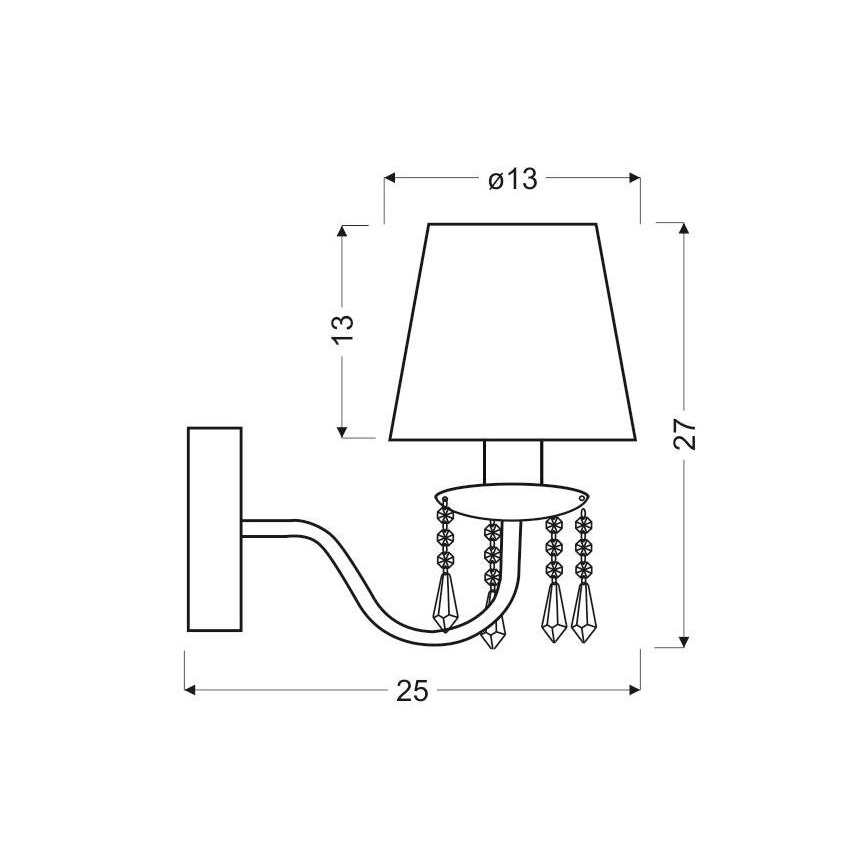 Sienas lampa RUTI 1xE14/40W/230V