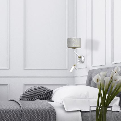 Sienas lampa SENSO 1xE27/40W/230V + 1xGU10/MR11/7W balta