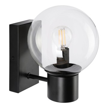 Sienas lampa SFERIO 1xE14/5W/230V melna/caurspīdīga