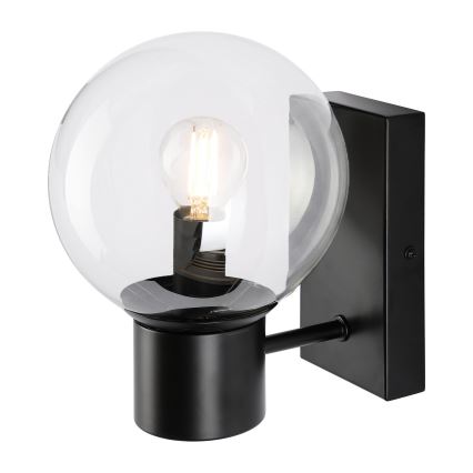 Sienas lampa SFERIO 1xE14/5W/230V melna/caurspīdīga